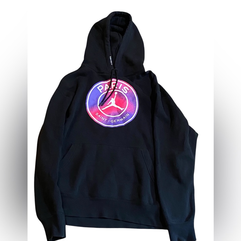 Paris Saint Germain Hoodie Adult Extra Large Black Nike Jordan PSG Jumpman Mens